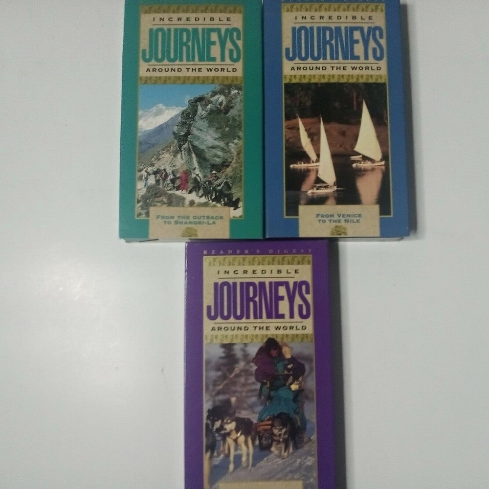 3 Readers Digest Incredible Journeys Around World Venice Nile Shangri- La VHS